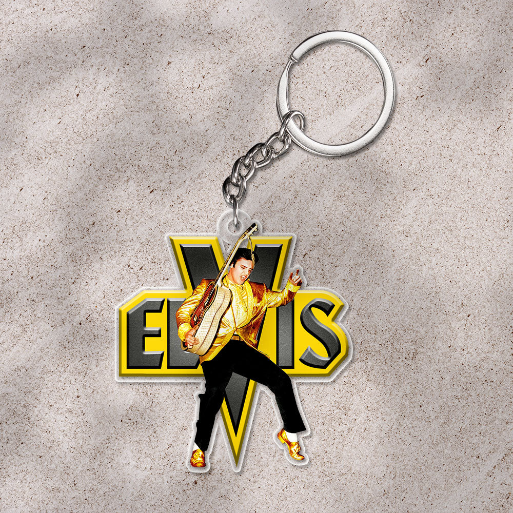 Elvis Presley Custom Shape 1-sided Keychain – HOATT 9351
