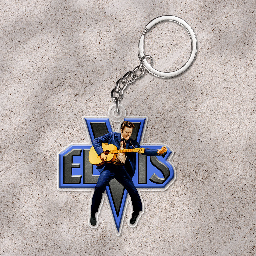 Elvis Presley Custom Shape 1-sided Keychain – HOATT 9352