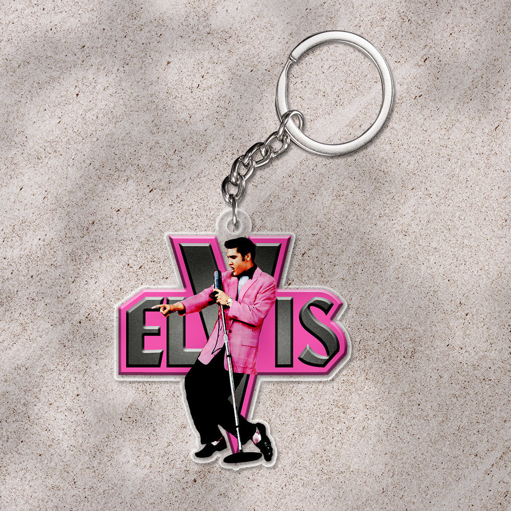 Elvis Presley Custom Shape 1-sided Keychain – HOATT 9358