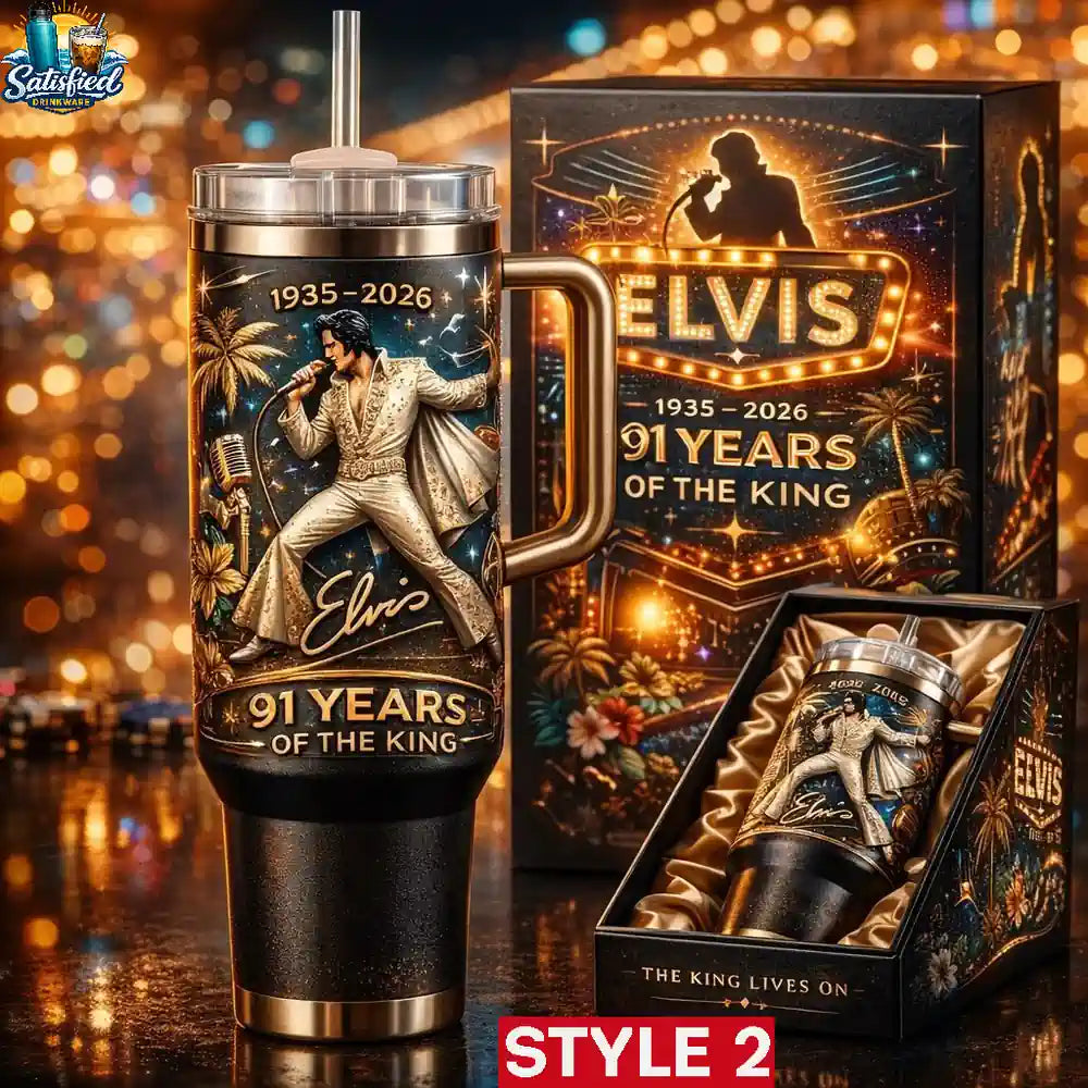 Elvis Presley 1935-2026 91st Anniversary 3D Relief Tumbler