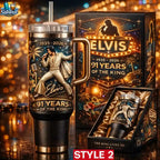 Elvis Presley 1935-2026 91st Anniversary 3D Relief Tumbler