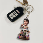 Elvis Presley Custom Shape 2-sided Keychain – TMTHU6181
