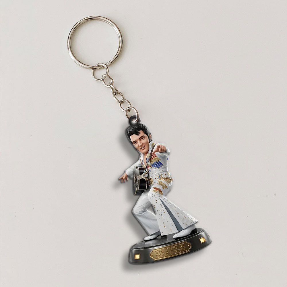 Elvis Presley Custom Shape 2-sided Keychain – TMTHU6182
