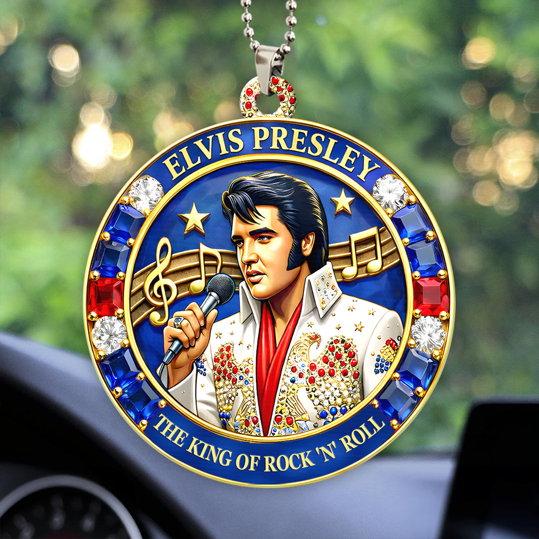 Elvis Presley Custom shape 2-sided Acrylic Car Ornament – HOATT16837
