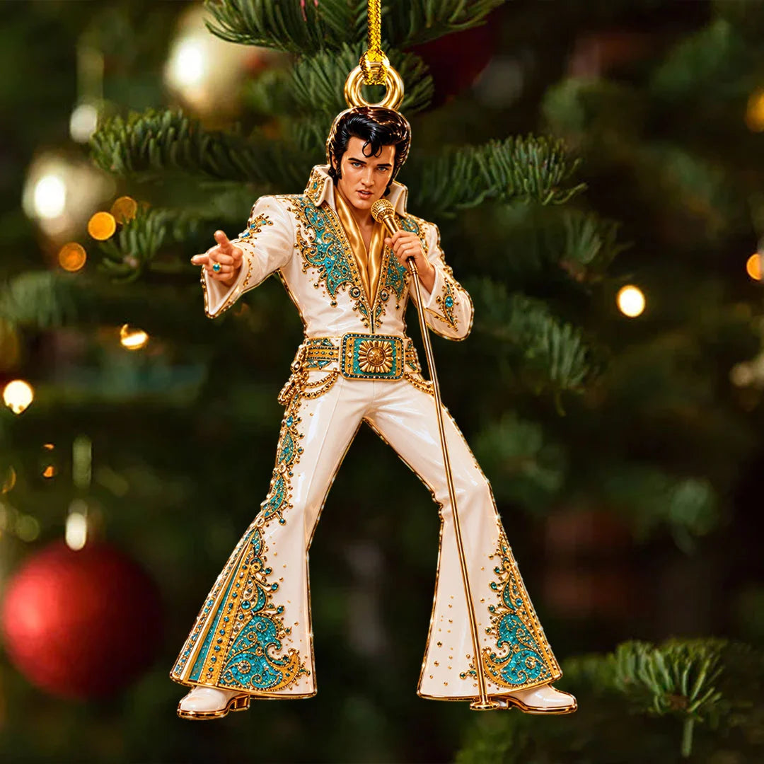 6PCS Elvis Presley Custom Shape 2-Side Printed Acrylic Ornament – GNE8791