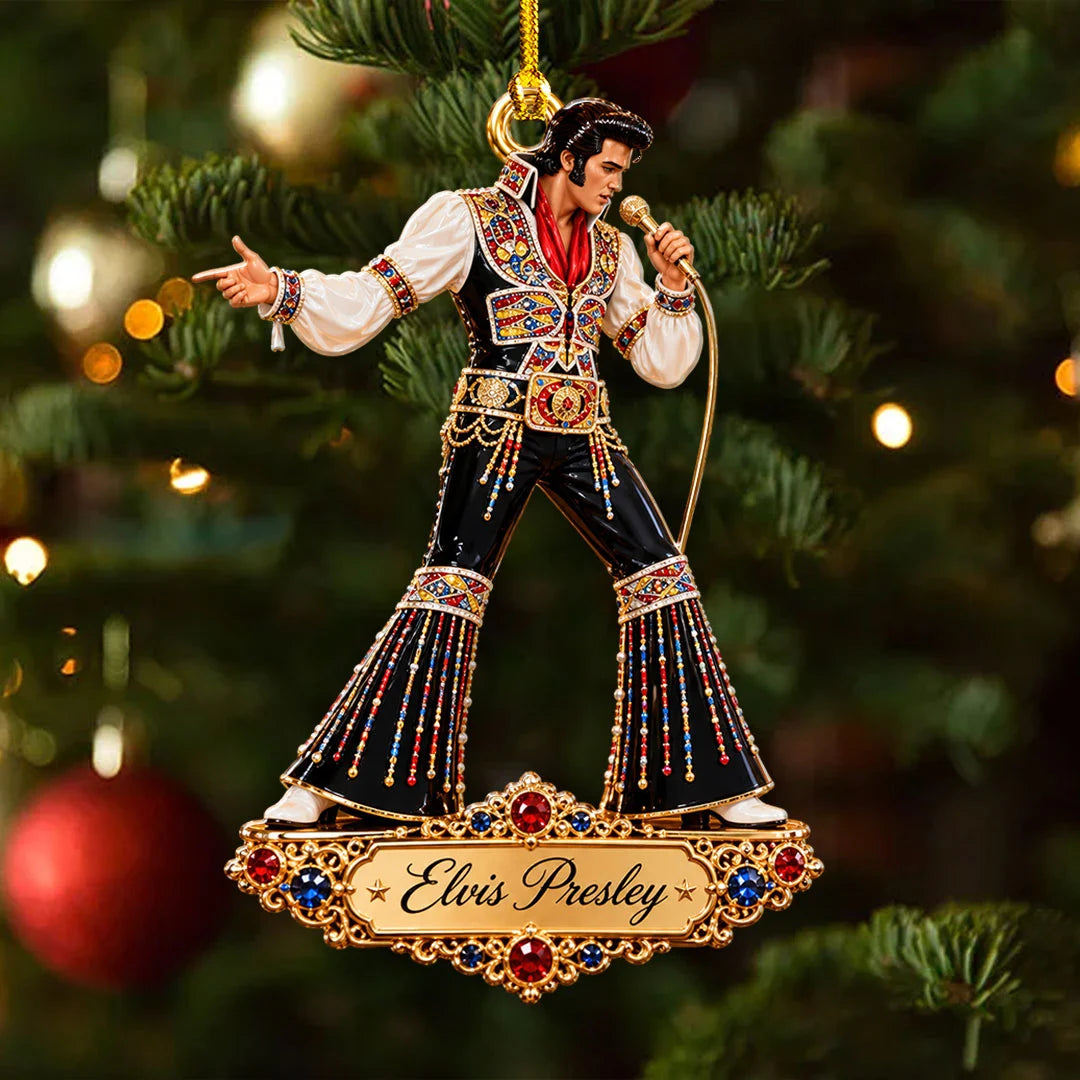 6PCS Elvis Presley Custom Shape 2-Side Printed Acrylic Ornament – GNE8792