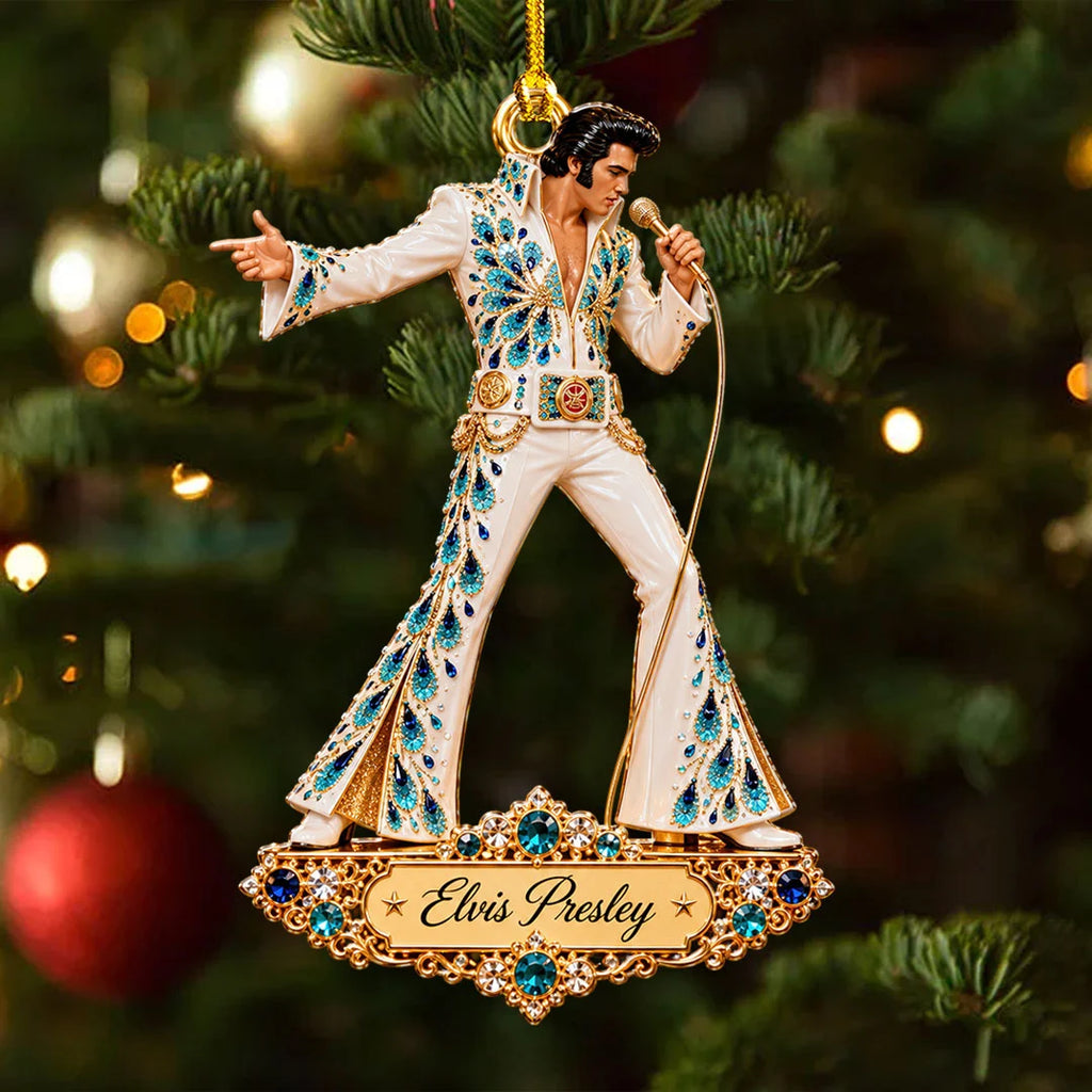 6PCS Elvis Presley Custom Shape 2-Side Printed Acrylic Ornament – GNE8792