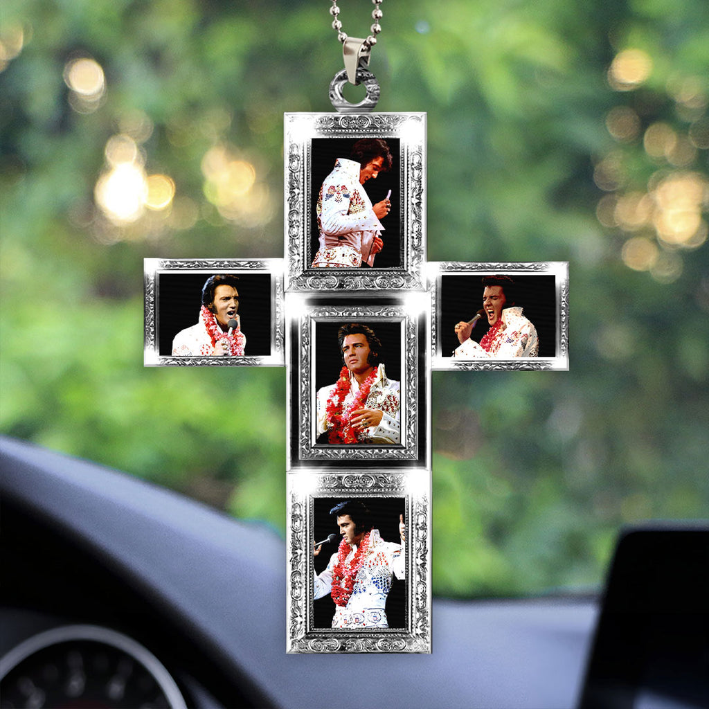 Elvis Presley Custom Shape 2-sided Acrylic Car Ornament – HOATT 7543
