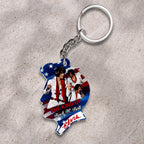 Elvis Presley Custom Shape 2-sided Keychain – HOATT 9353