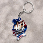 Elvis Presley Custom Shape 2-sided Keychain – HOATT 9356