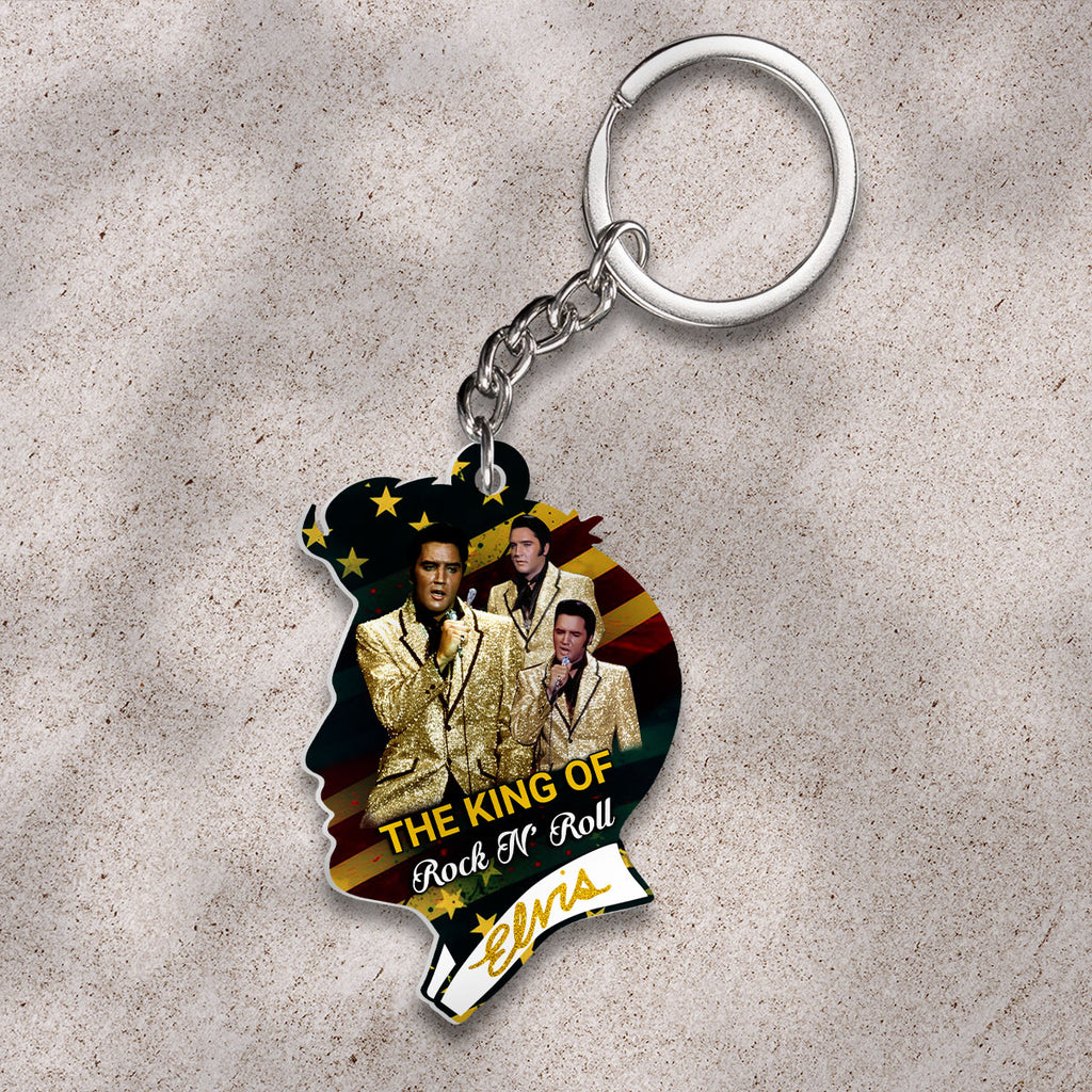 Elvis Presley Custom Shape 2-sided Keychain – HOATT 9357