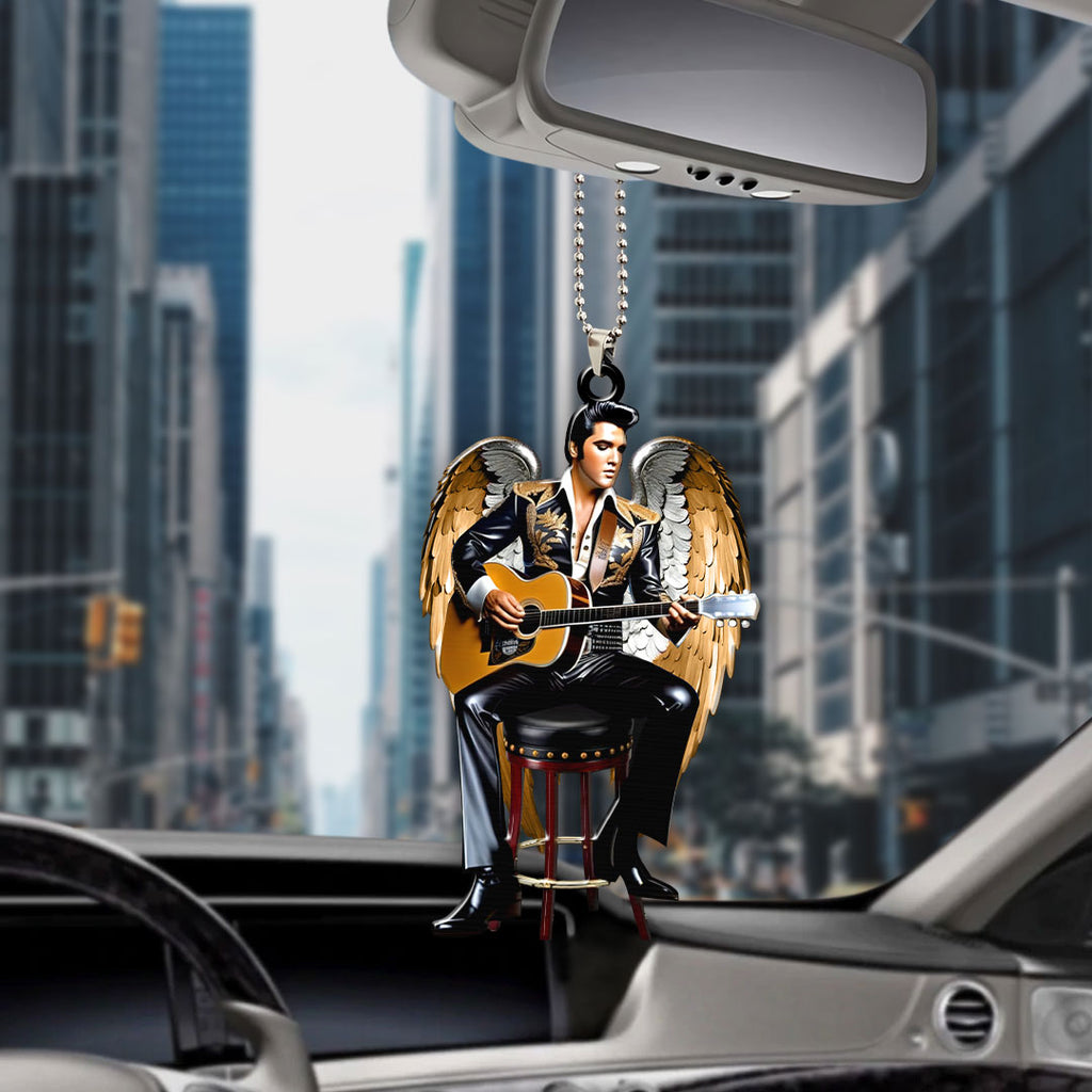Elvis Presley Custom Shape 2-sided Acrylic Car Ornament – HOATT 7015