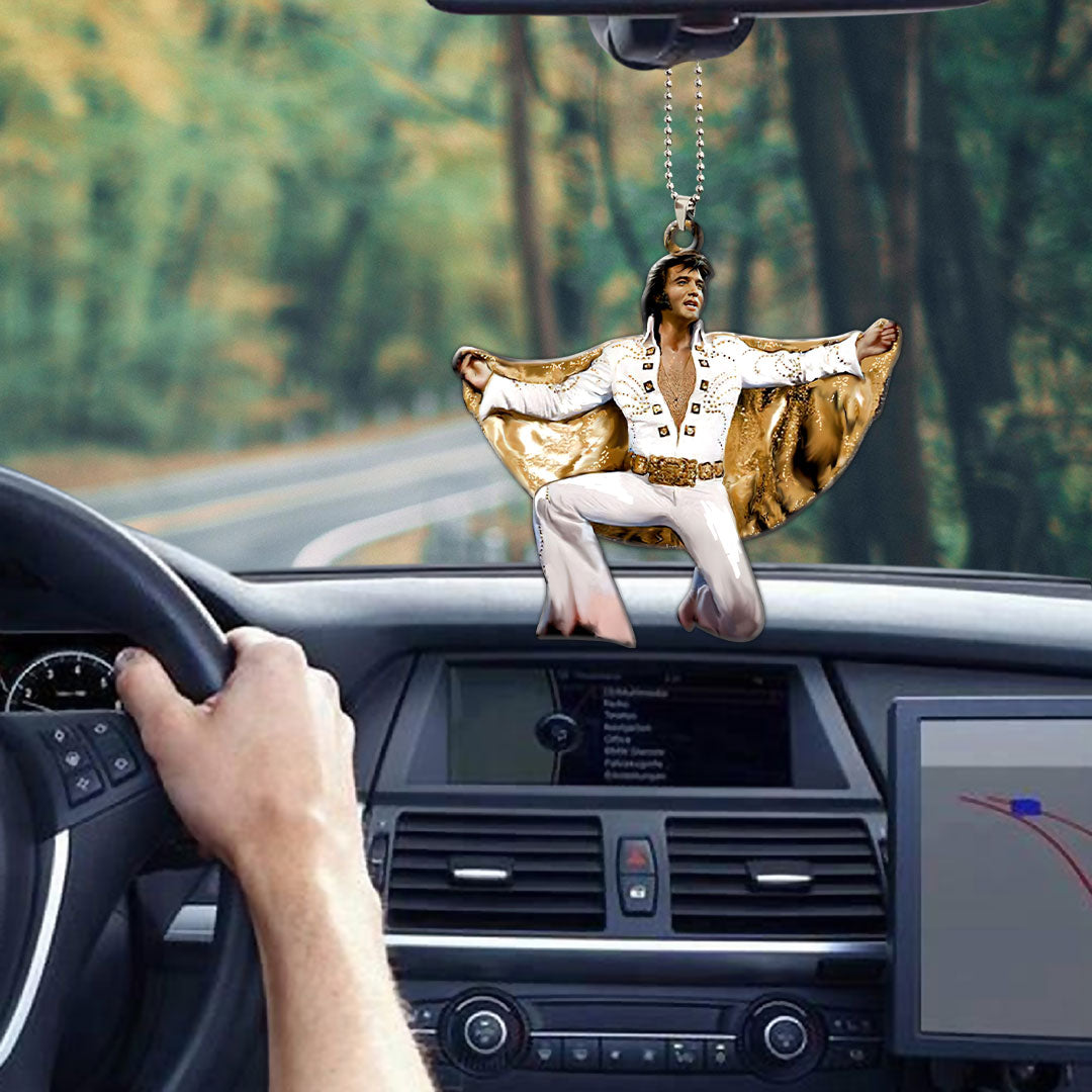 Elvis Presley Custom Shape 2-sided Acrylic Car Ornament – HOATT 7312