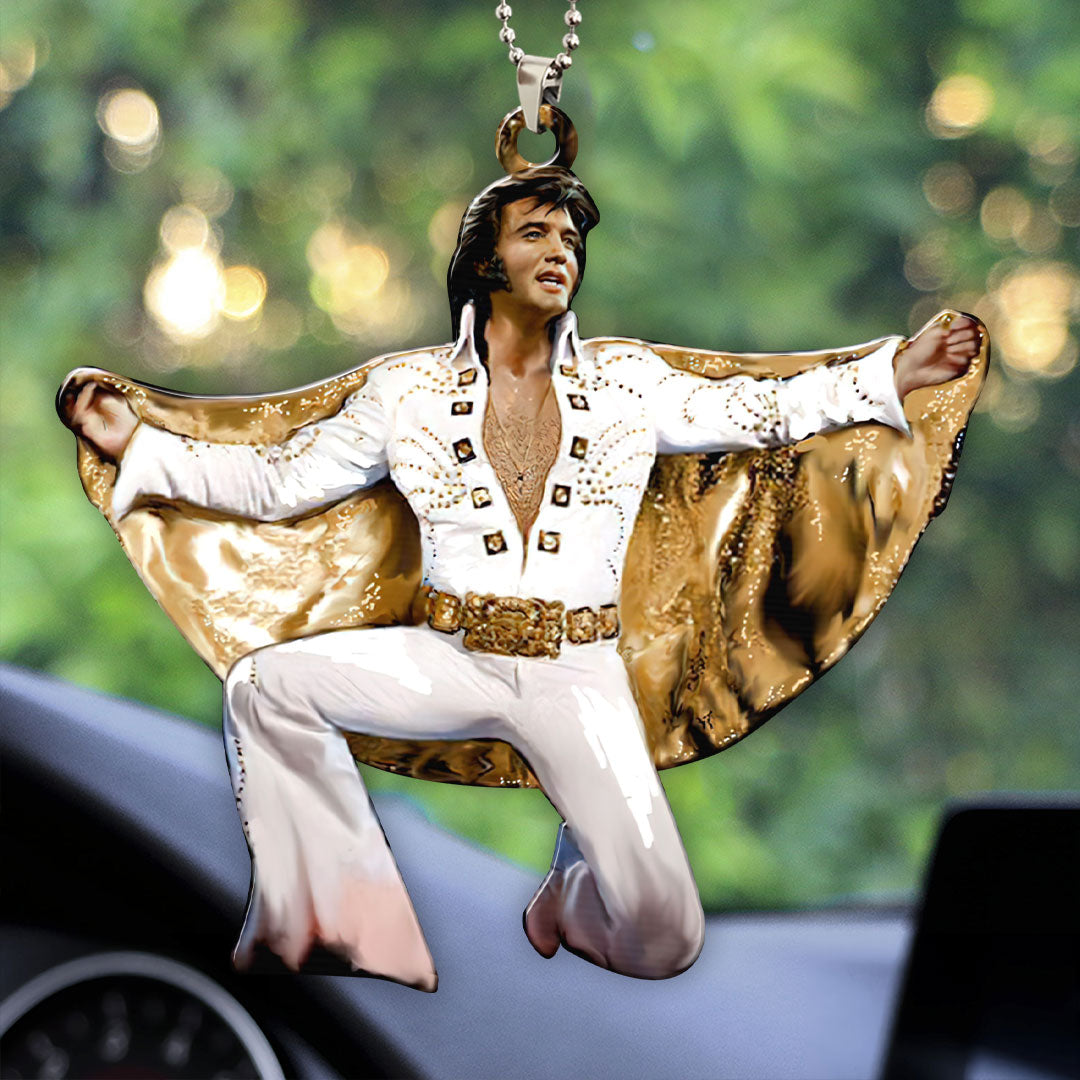 Elvis Presley Custom Shape 2-sided Acrylic Car Ornament – HOATT 7312