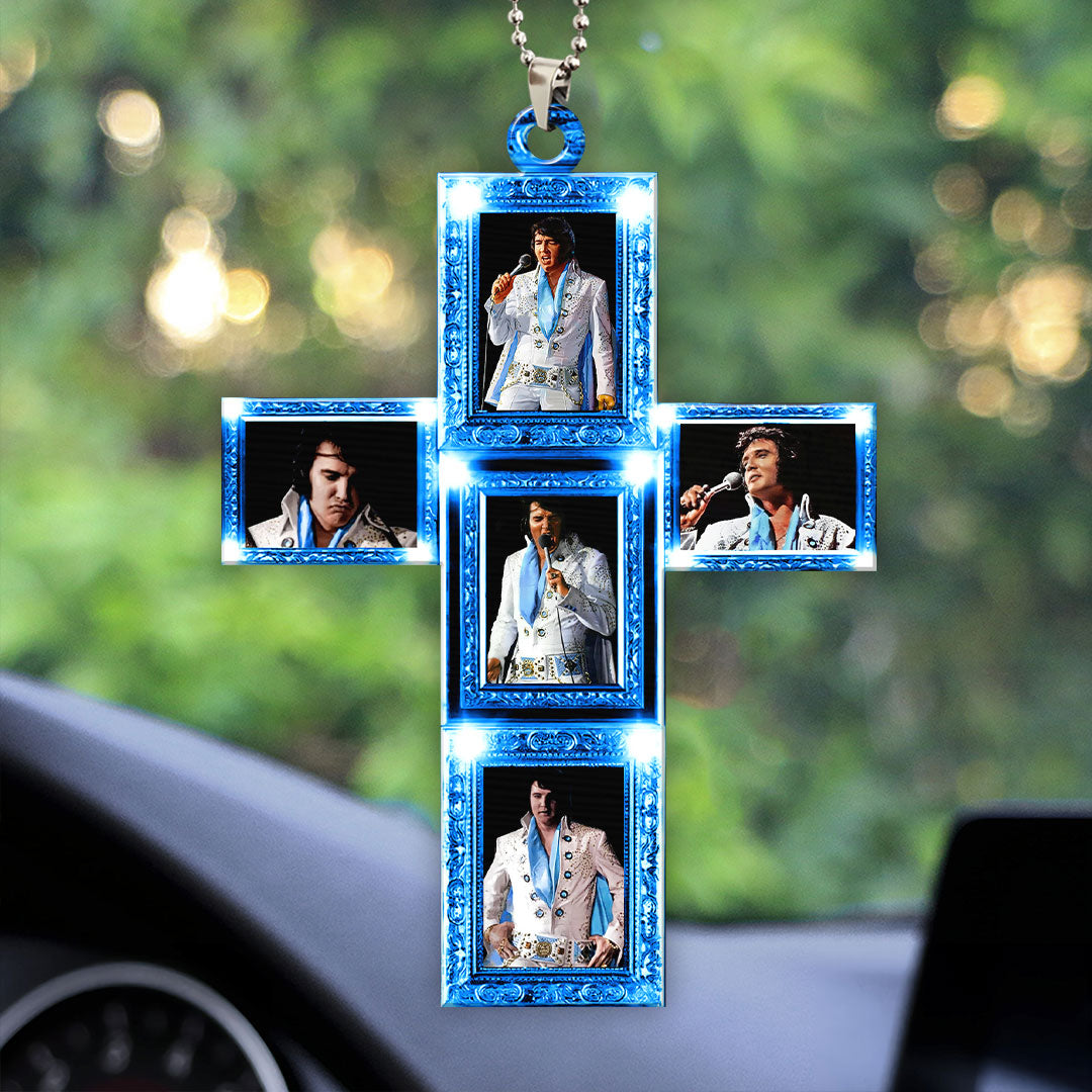 Elvis Presley Custom Shape 2-sided Acrylic Car Ornament – HOATT 7494