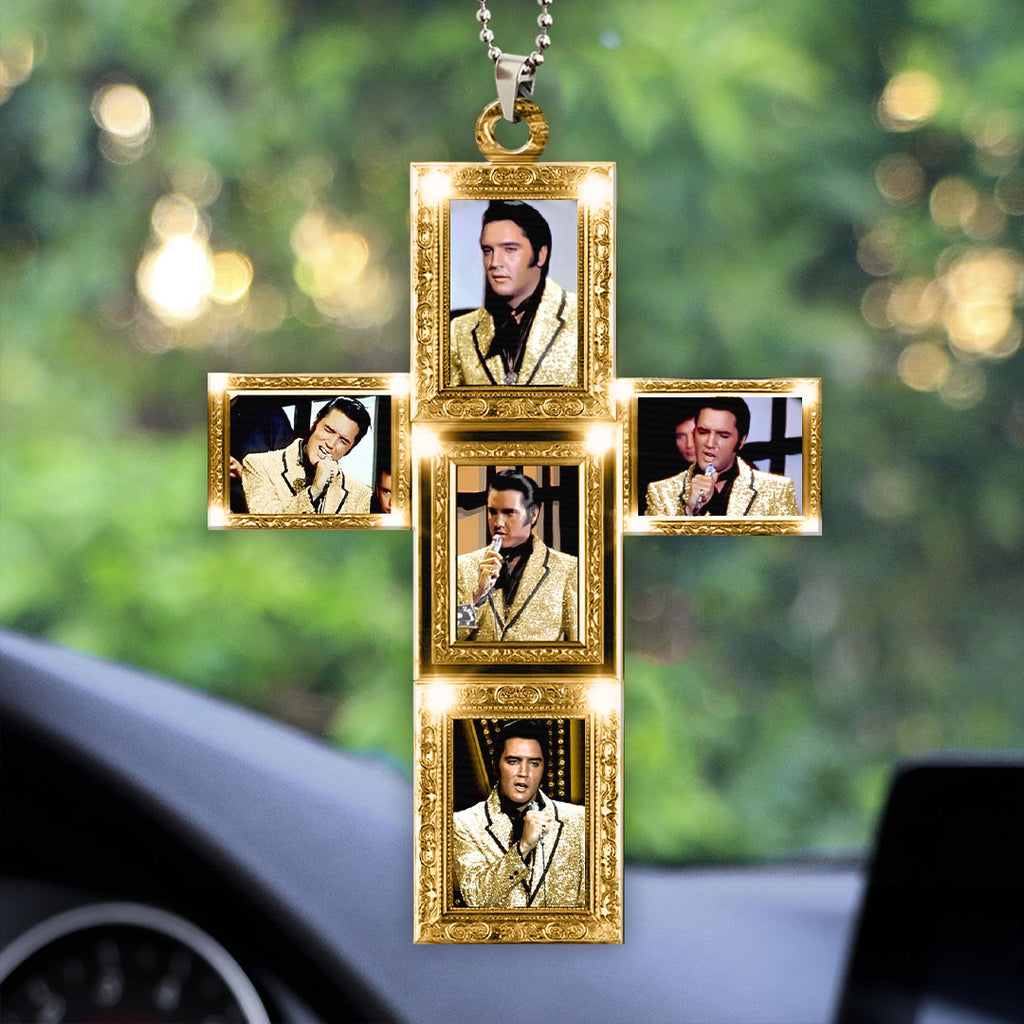 Elvis Presley Custom Shape 2-sided Acrylic Car Ornament – HOATT 7572
