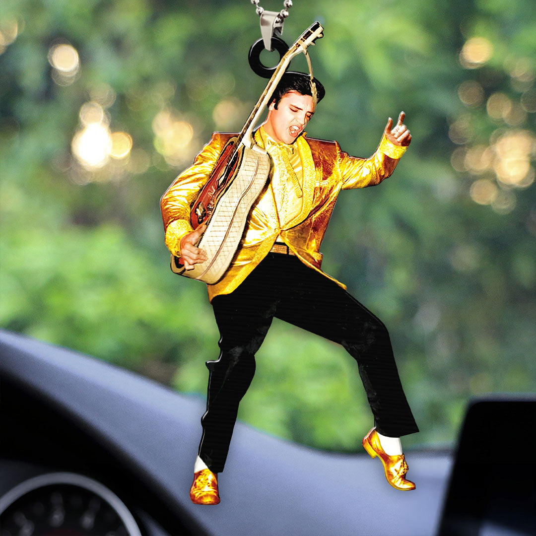 Elvis Presley Custom Shape 2-sided Acrylic Car Ornament – HOATT 8029