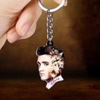 Elvis Presley Custom Shape 2-sided Keychain – HOATT 11123
