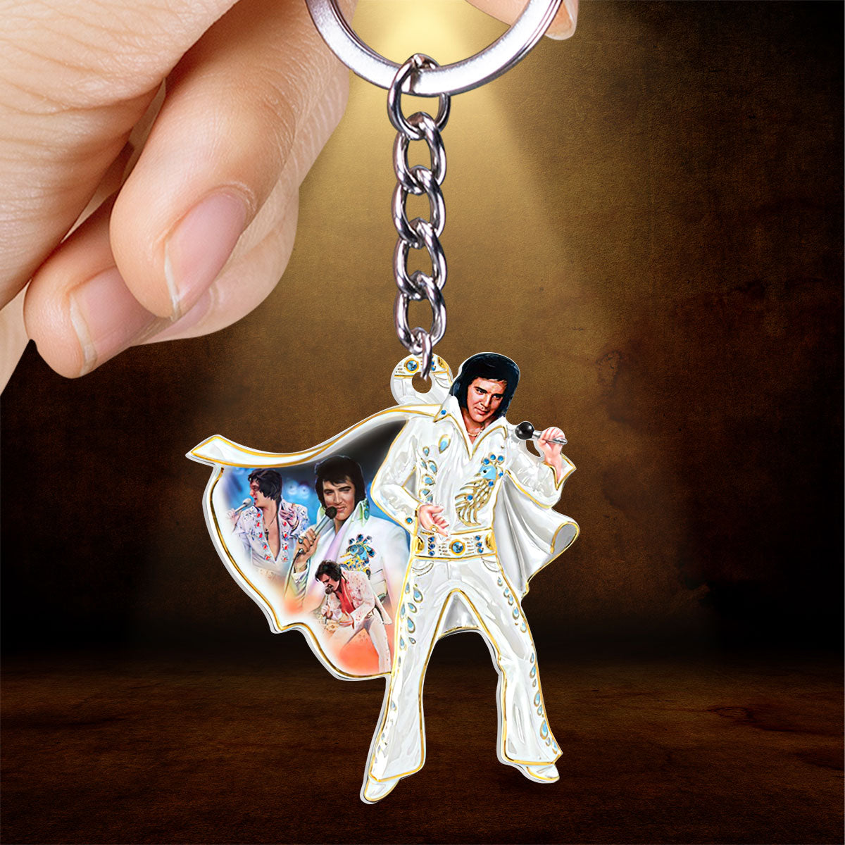 Elvis Presley Custom Shape 2-sided Keychain – HOATT16244