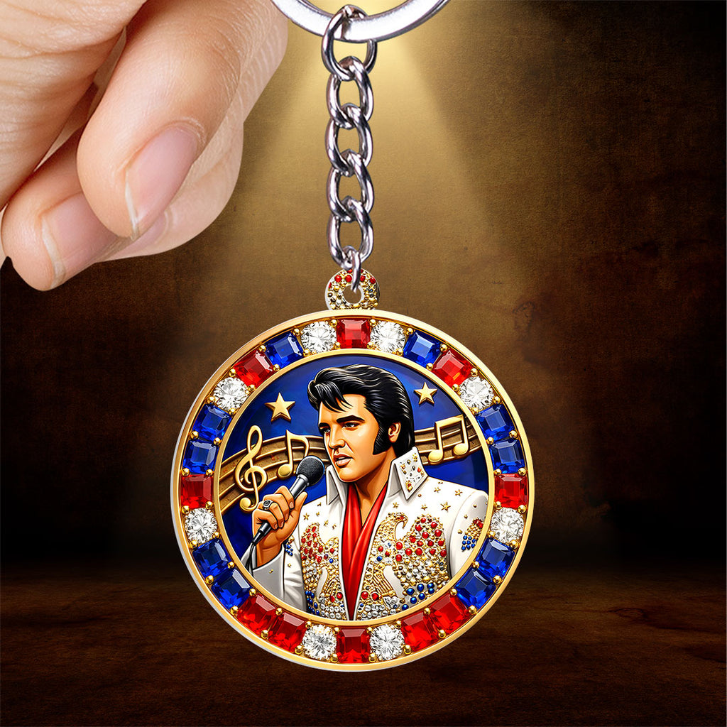 Elvis Presley Custom Shape 2-sided Keychain – HOATT16571