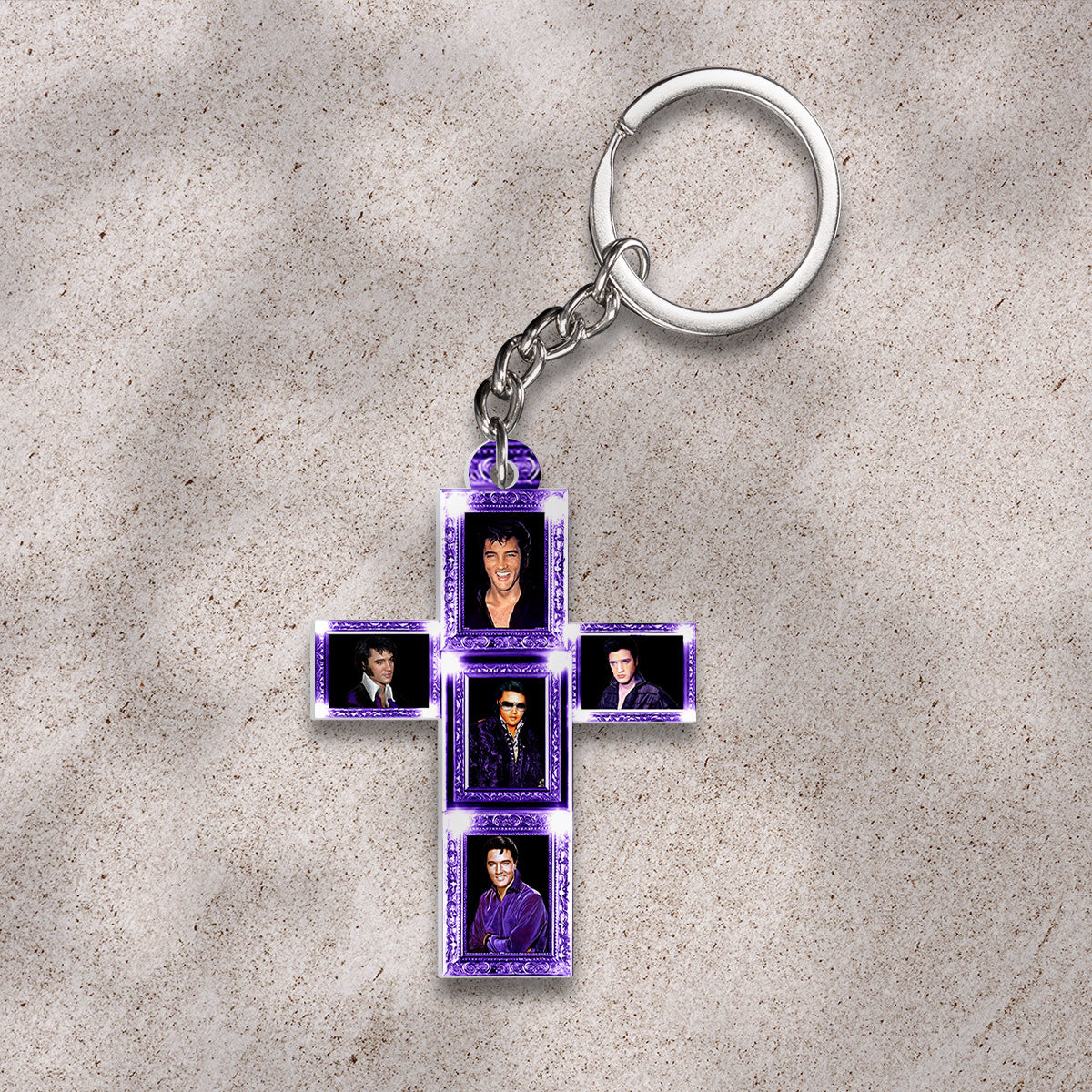 Elvis Presley Custom Shape 2-sided Keychain – HOATT 8980