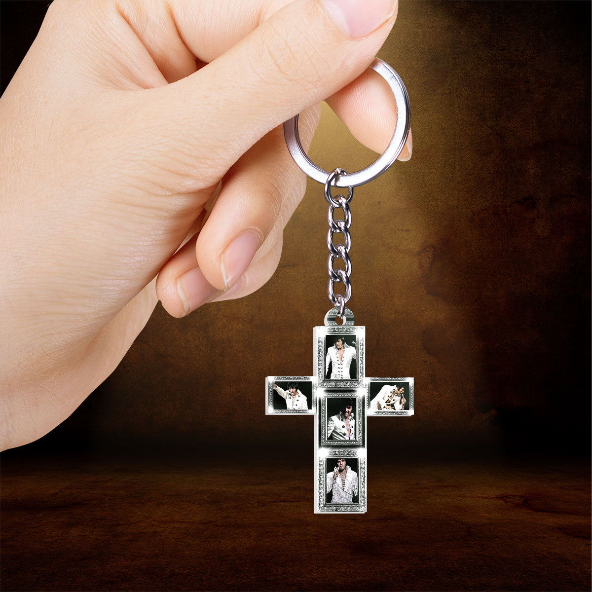 Elvis Presley Custom Shape 2-sided Keychain – HOATT 8982