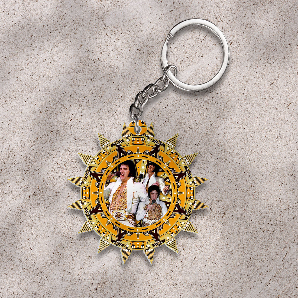 Elvis Presley Custom Shape 2-sided Keychain – HOATT 9505