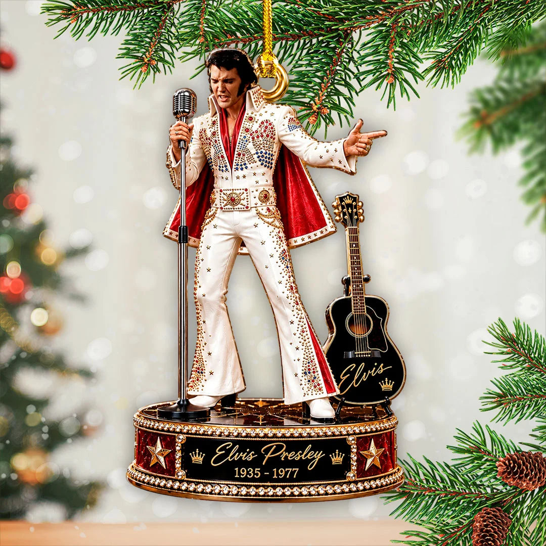 Elvis Presley Custom Shape 2-side Printed Acrylic Ornament – HOATT21361