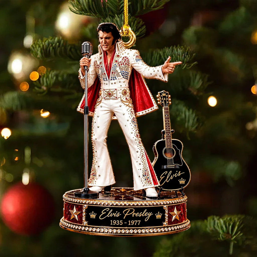 Elvis Presley Custom Shape 2-side Printed Acrylic Ornament – HOATT21361