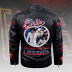 Elvis Presley 2D Leather Yellow Fleece Jacket – HOATT15181