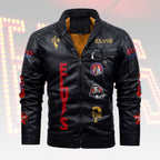 Elvis Presley 2D Leather Yellow Fleece Jacket – HOATT15621