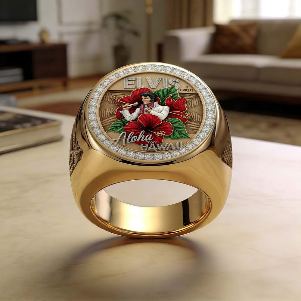 Elvis Presley 3D Engraved Ring – TMTHU6563