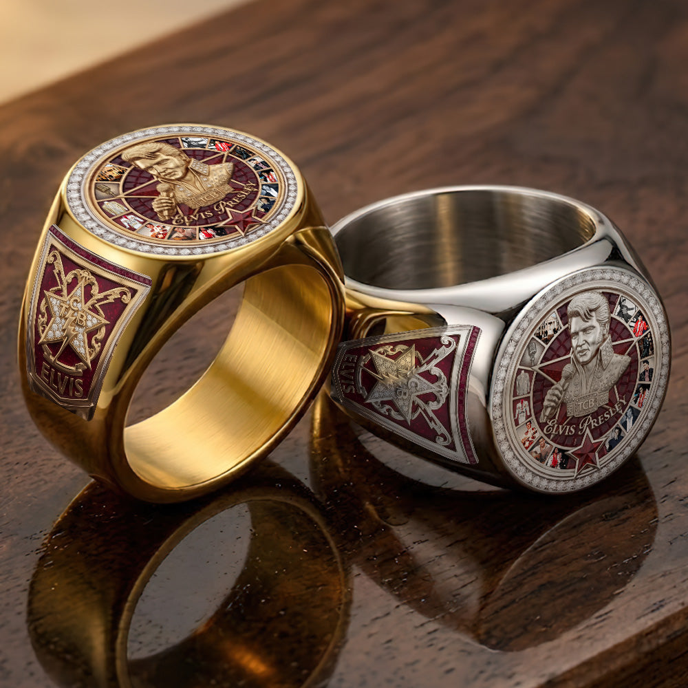 Elvis Presley 3D Engraved Ring – TMTHU6575