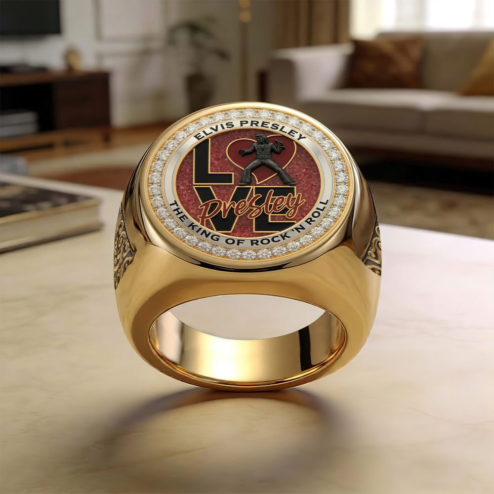 Elvis Presley 3D Engraved Ring – TMTHU6922