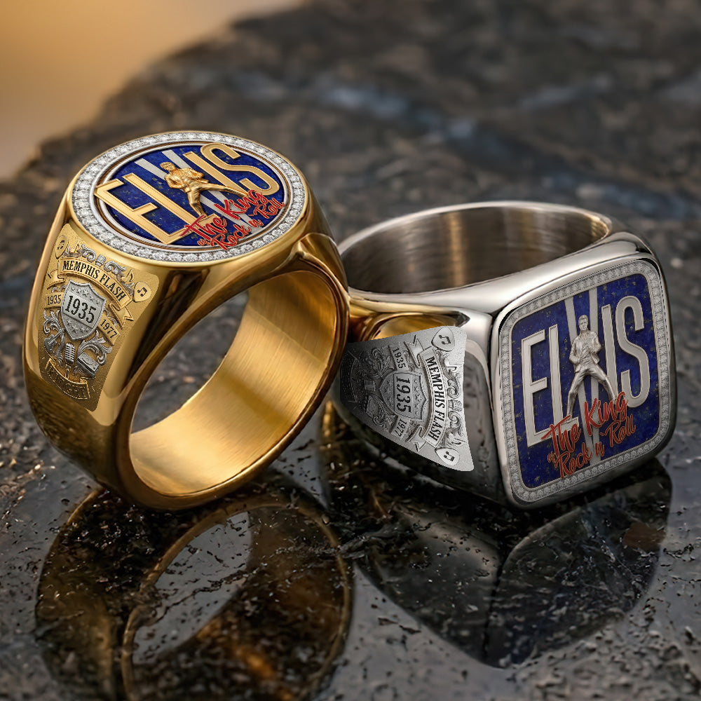 Elvis Presley 3D Engraved Ring – TMTHU6924