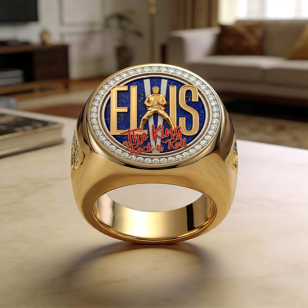 Elvis Presley 3D Engraved Ring – TMTHU6924