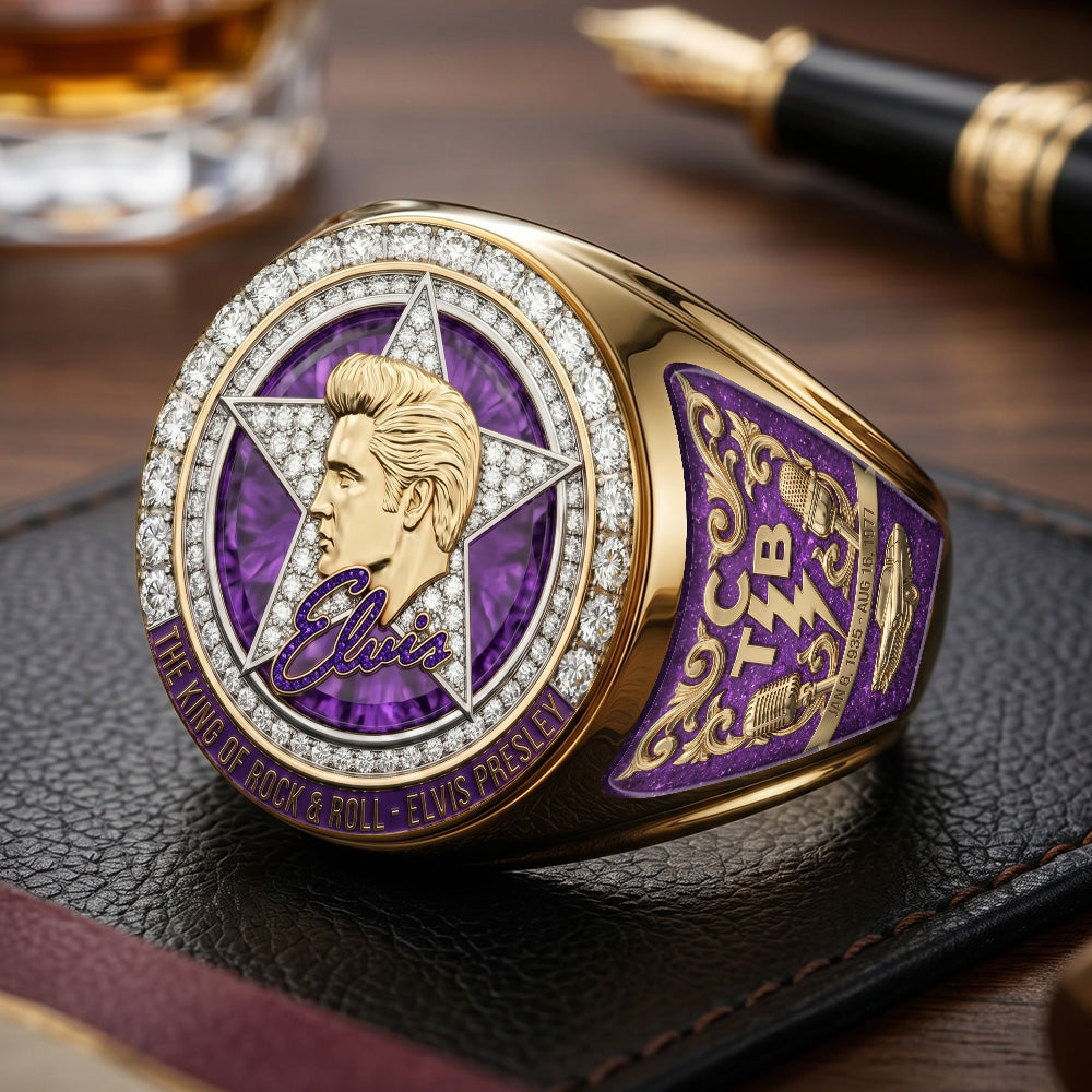 Elvis Presley 3D Engraved Ring – TMTHU6995