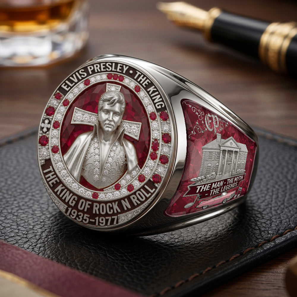 Elvis Presley 3D Engraved Ring – TMTHU7331