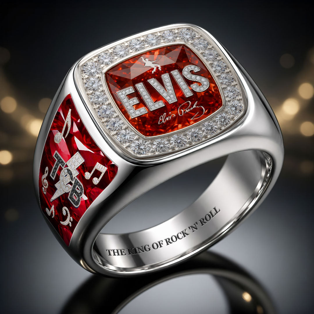Elvis Presley 3D Engraved Ring – HOATT18268