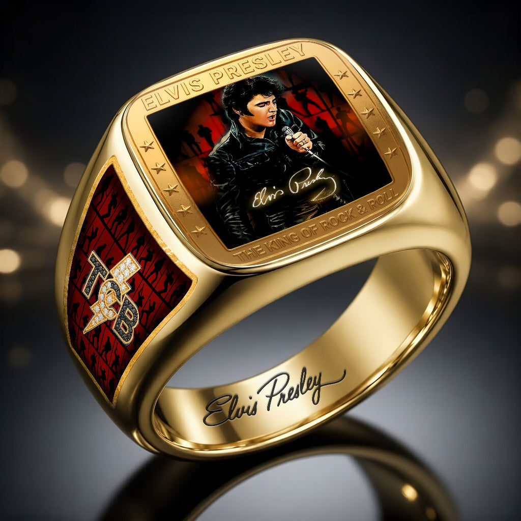 Elvis Presley 3D Engraved Ring – HOATT18840