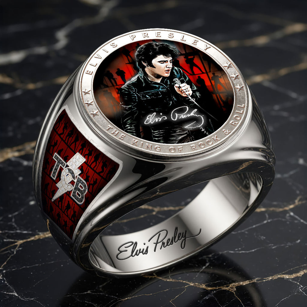 Elvis Presley 3D Engraved Ring – HOATT18840