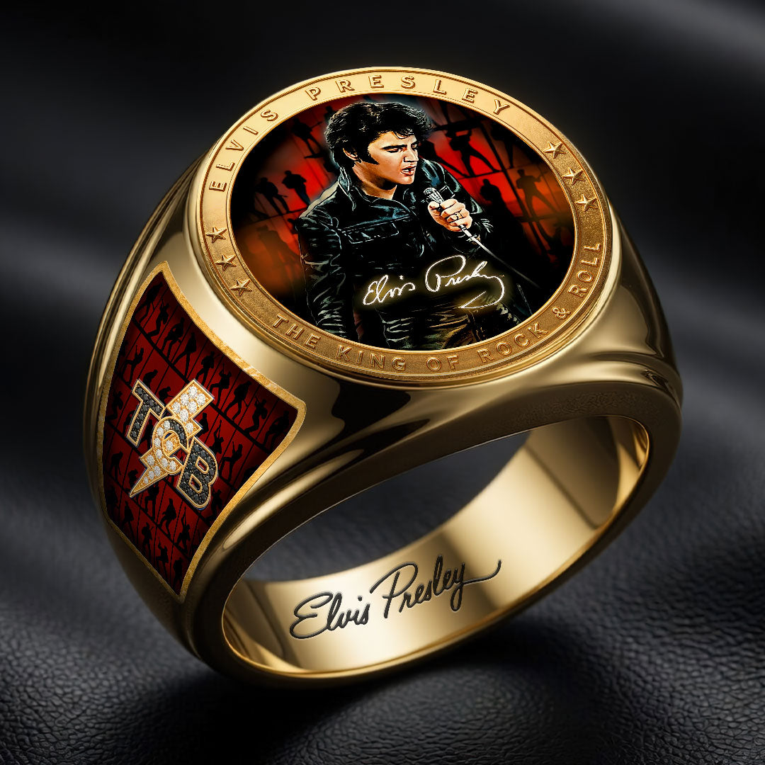 Elvis Presley 3D Engraved Ring – HOATT18840