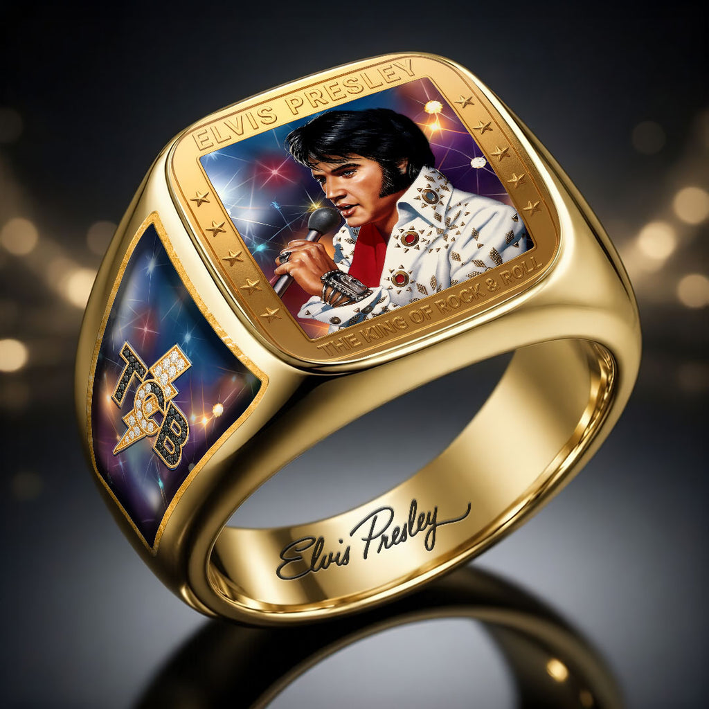 Elvis Presley 3D Engraved Ring – HOATT19095