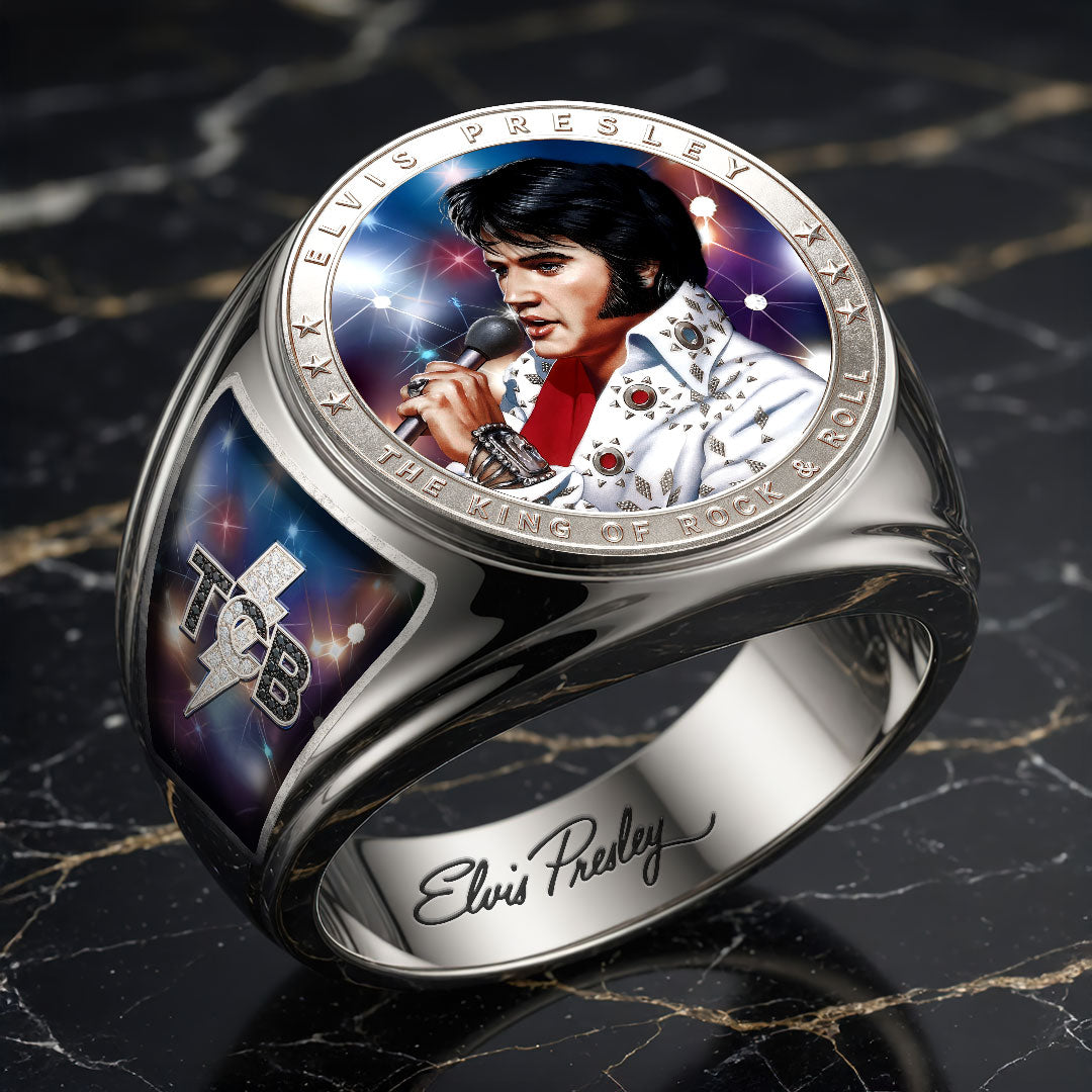 Elvis Presley 3D Engraved Ring – HOATT19095