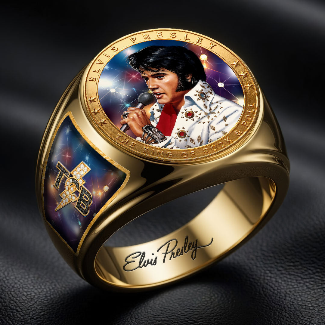 Elvis Presley 3D Engraved Ring – HOATT19095