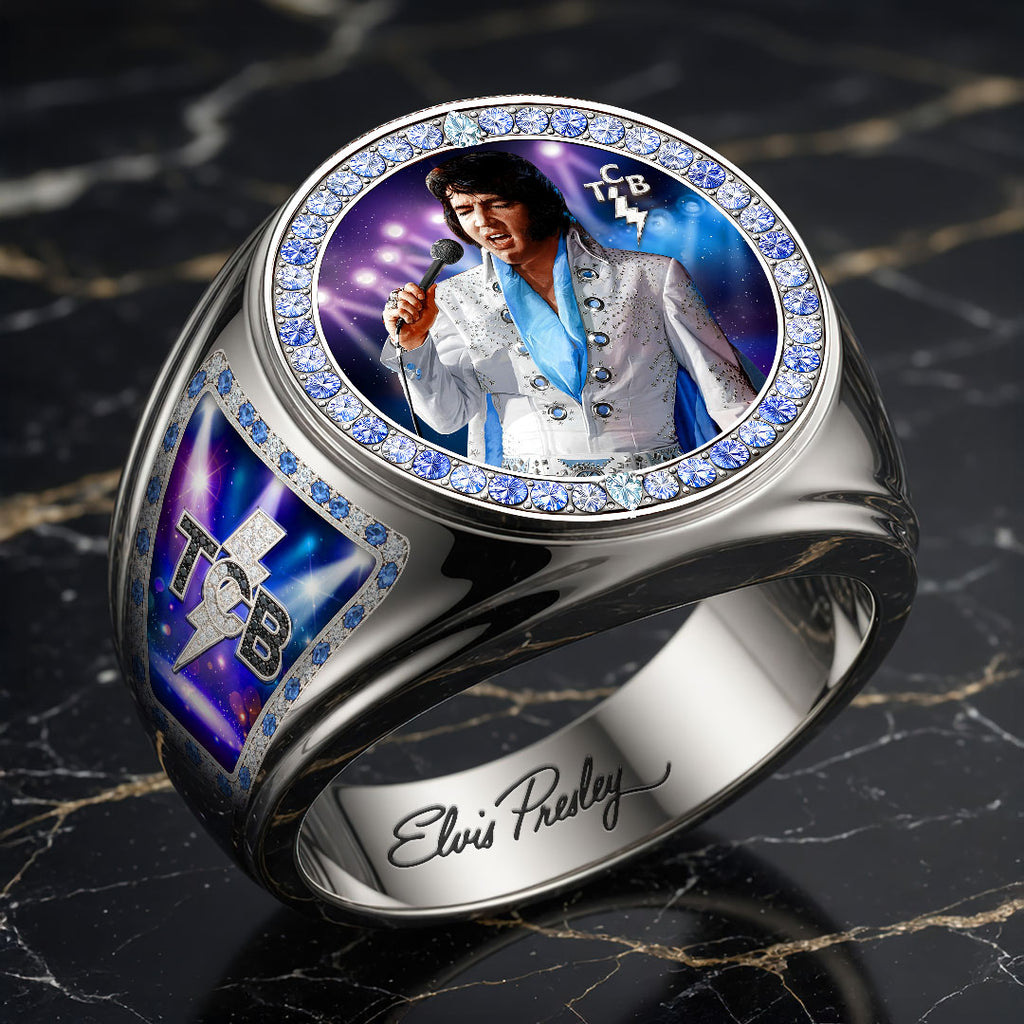 Elvis Presley 3D Engraved Ring – HOATT19098