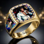 Elvis Presley 3D Engraved Ring – HOATT19099
