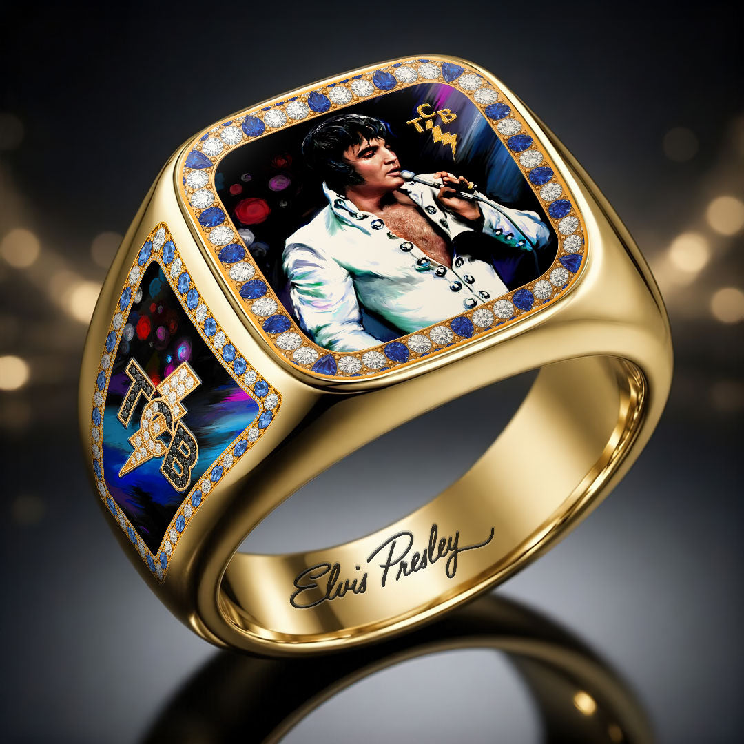 Elvis Presley 3D Engraved Ring – HOATT19099