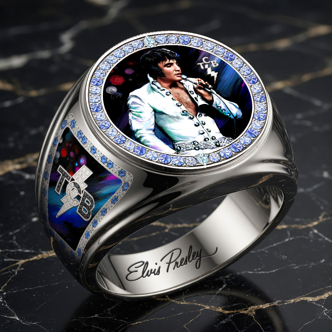 Elvis Presley 3D Engraved Ring – HOATT19099