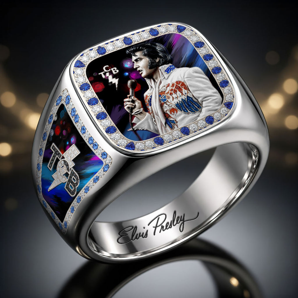 Elvis Presley 3D Engraved Ring – HOATT19281
